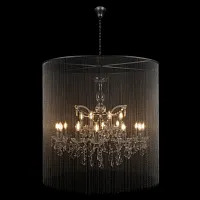 Люстра подвесная Вэйлл Кристал (Vaille Crystal) 10450/900 LOFT IT графит на 18 ламп, основание графит в стиле арт-деко цепочки Люстра подвесная Вэйлл Кристал (Vaille Crystal) 10450/900 LOFT IT графит на 18 ламп, основание графит в стиле арт-деко цепочки